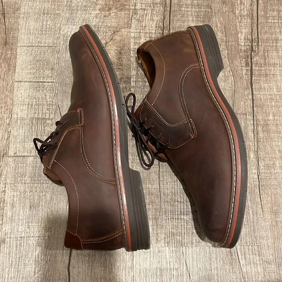 NWOB!! Men’s Florsheim - NORWALK - Plain Toe Oxford - Brown - Size 11.5M - Picture 5 of 9